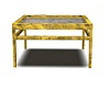 gold glass top table