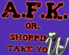 AFK, shopping, head sign