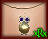 Owl Necklace Purple
