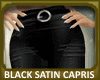 Black Satin Capris