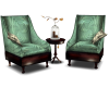 french green chat chairs