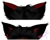 Black n red cat ears