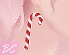♥Red CandyCane Earring