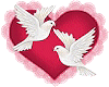 Heart with doves