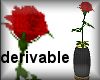 3d single rose in vase