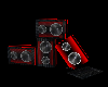 DJ SpeaKers(red)stand ,.