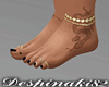 Ds Feet Gold Chain+Tatto