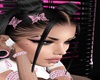 hairstyle + pink clip