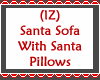 IZ Sofa wSanta Pillows