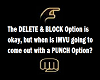 Delete/Block/Punch Sign