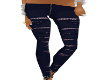 Navy blue Ripped pants 