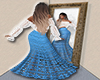 Lacey Boho Skirt - Blue