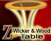 [Z]Wicker & Wood Table