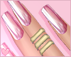 Cute Pink Nails Rings