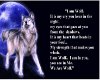 wolf with poem