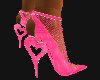 CA Pink Heart Heel Shoes