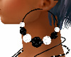 Earrings White & Black