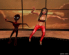 Alien red blk dancer