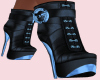 blk blue ankle boots