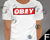 F2| White tee obey.