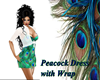 Peacock dress&wrap