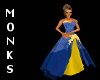 Blue and Yellow Gown