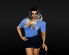 chv blue fashion dress