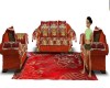 Red Floral Sofa Set