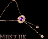 Gold Necklaces Purple