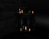 Black Candles fireplace