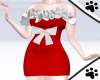 .M. Red Ruffle Dress