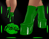 Latex Boots - Green