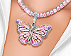 Pinky Butterfly Necklace