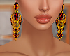 Gold and Red Earrings