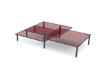 Simple Red Glass Table