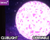 Glowing Pink Disco Ball