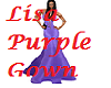 Lisa Satin Purple Gown 