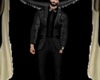 luxury groom black suit