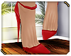 $ Red Leather Pumps 