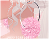 $K Pink Fur Hoops