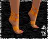 Orange Buckled Heels