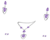 5 Pc Purple Diamond Set