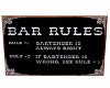 bar rules sign