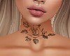 Rose neck tattoo