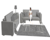 Modern Grey Sofa Set