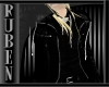 (RM)Black leather hoody