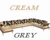 CREAM AND GREY COUCH