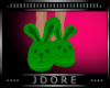 {J} Green Bunny Slippers