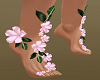 Fairy Pink Flowers Feet