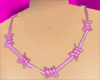 pink barb wire necklace